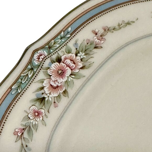 Noritake Ivory China Rothschild 7293 Plates Set Of 3 Floral Design Mint - Picture 3 of 8